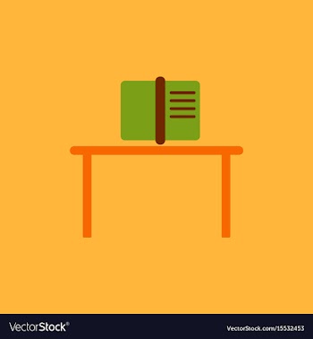 Book and table vector image