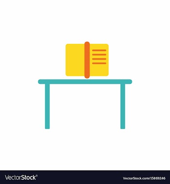 Book and table vector image
