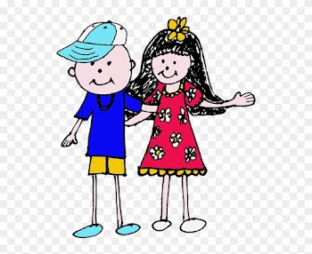 Book Buddies Cliparts 29, Buy Clip Art - Illustration A Boy And A Girl