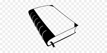 Book Closed Cover Bookmark Black Words Bin - Book Black And White