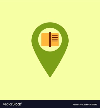 Book in destination mark vector image
