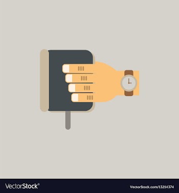 Book in hand vector image