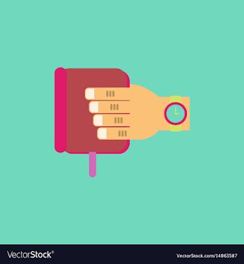 Book in hand vector image