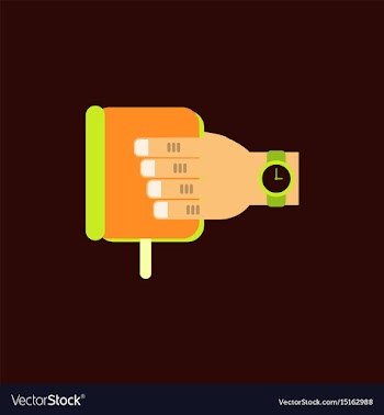 Book in hand vector image