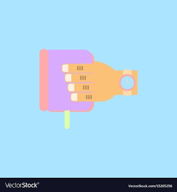 Book in hand vector image