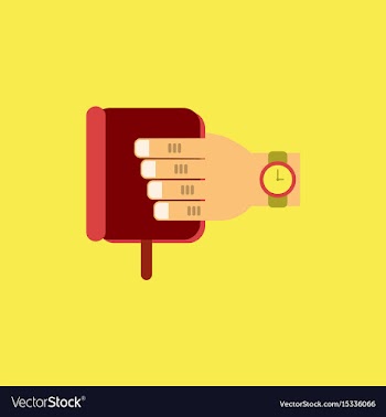 Book in hand vector image