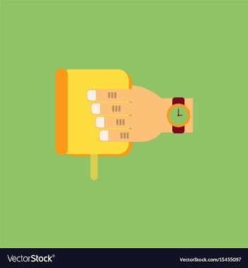 Book in hand vector image