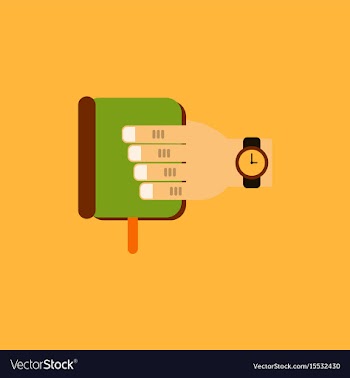 Book in hand vector image