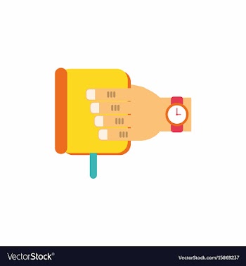 Book in hand vector image