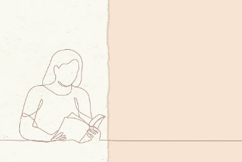 Book lover background, minimal line | Free PSD - rawpixel