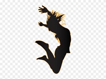 Book Now - Jumping Girl Silhouette Png