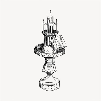 Book on lectern  clipart, | Free Vector - rawpixel