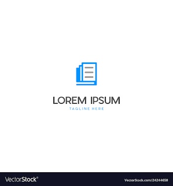 Book outline education logo vector image