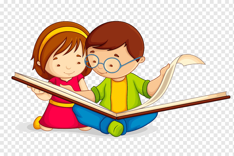 Book Reading Child, child, two children reading book illustration, child, painted, hand png