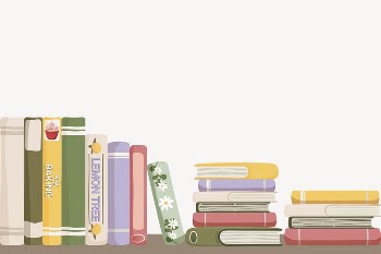 Book stack border collage element, | Free PSD - rawpixel
