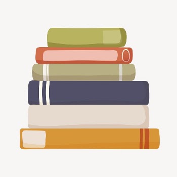 Book stack clipart, cute cartoon | Free PSD Illustration - rawpixel