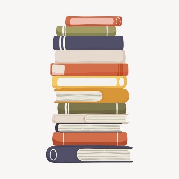 Book stack clipart, cute cartoon | Free PSD Illustration - rawpixel