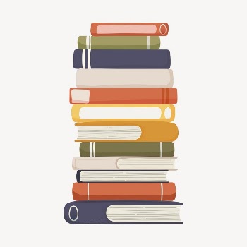 Book stack collage element, cute | Free Vector Illustration - rawpixel