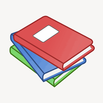 Book stack collage element illustration | Free Vector - rawpixel