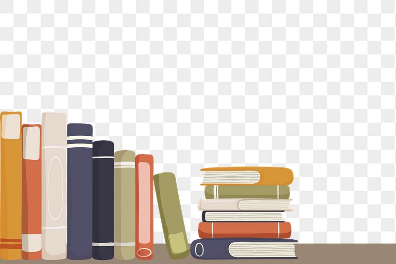 Book stack png border, cute | Free PNG Illustration - rawpixel