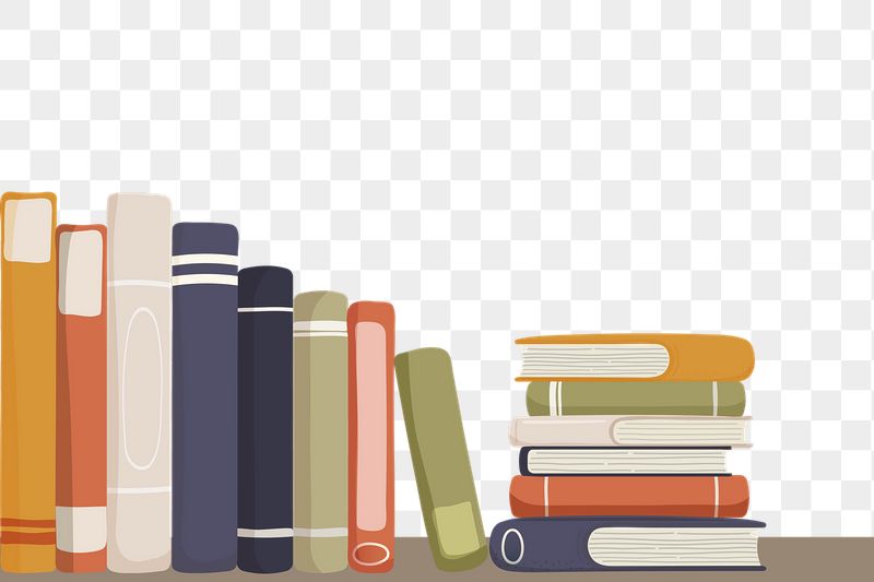 Book stack png border, cute | Free PNG Illustration - rawpixel
