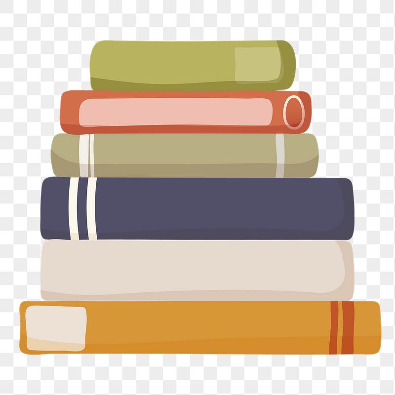Book stack png sticker, cute | Free PNG Illustration - rawpixel