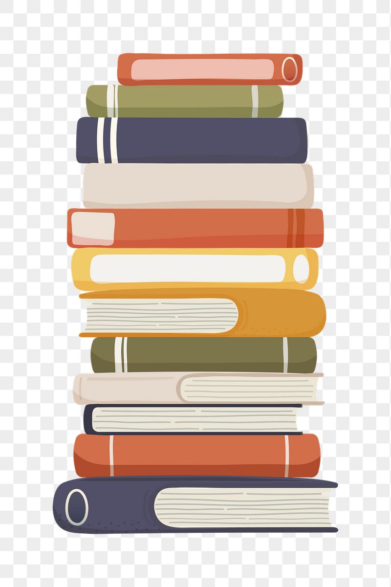 Book stack png sticker, cute | Free PNG Illustration - rawpixel