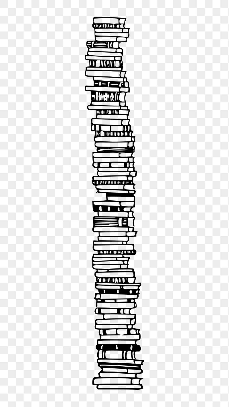 Book stack png sticker illustration, | Free PNG - rawpixel