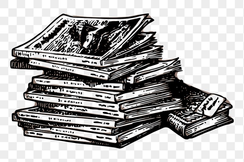 Book stack png sticker illustration, | Free PNG - rawpixel