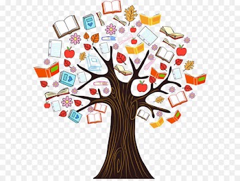 Book Tree Reading Clip art - Color book knowledge tree vector illustration 