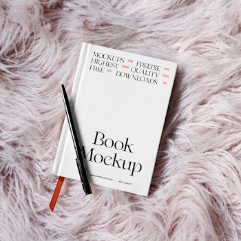 Book with Pen Mockup