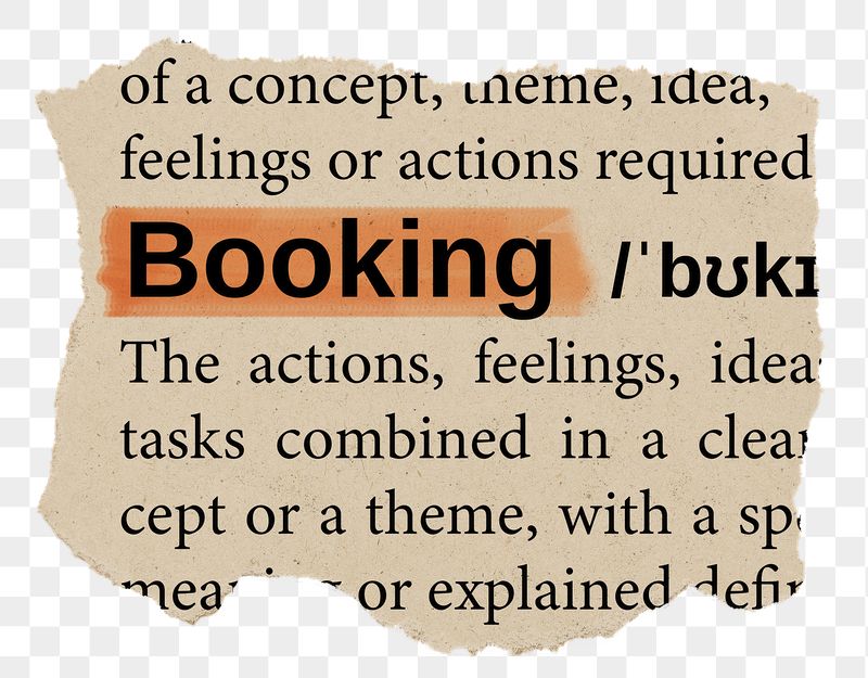 Booking png word sticker, torn | Free PNG - rawpixel