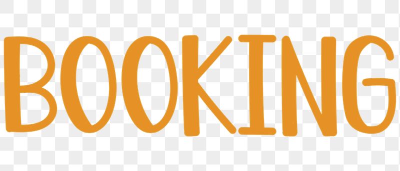 Booking png word sticker typography, | Free PNG - rawpixel