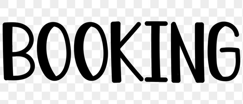 Booking png word sticker typography, | Free PNG - rawpixel