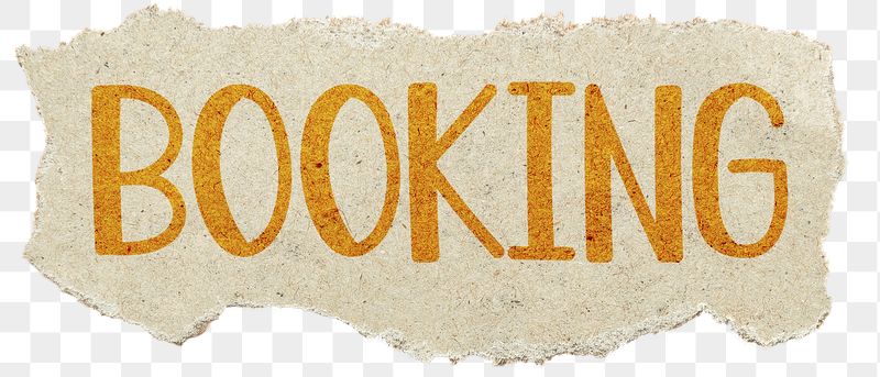 Booking png word sticker typography, | Free PNG - rawpixel