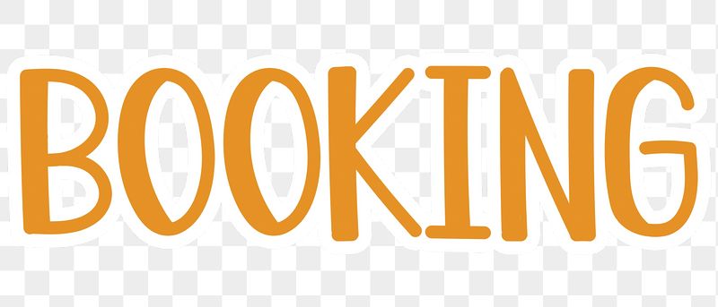 Booking png word sticker typography, | Free PNG - rawpixel