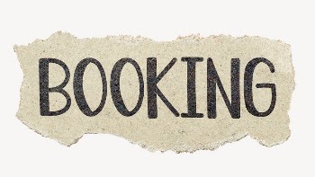 Booking word, torn craft paper | Free PSD - rawpixel