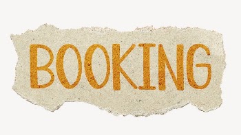 Booking word, torn craft paper | Free PSD - rawpixel