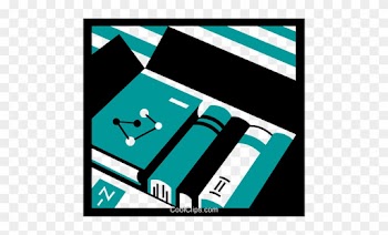 Books And Records Royalty Free Vector Clip Art Illustration - Old Fashioned Movie Camera