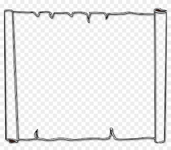 Books Border Clipart Black And White Free - Paper Border Simple Png