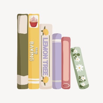 Books collage element, cute cartoon | Free Vector Illustration - rawpixel