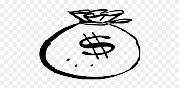 Books Coloring Medium Size Open Money Bag Clip Art - Money Clipart Black And White