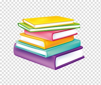 Books illustration, Watercolor Landscape Book Drawing, Color cartoon books stacked together transparent background PNG clipart