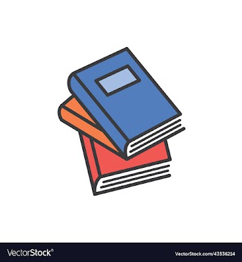 books in trendy flat style
