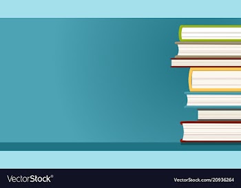 Books isolated on blue background vector image
