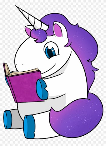 Books Magic Reading Writing Editing Reviewing Wordicorn - Unicorn Reading A Book
