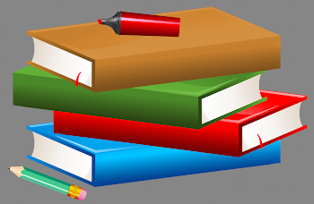 Books with Pencil and Marker PNG Clipart Image | Gallery ...
