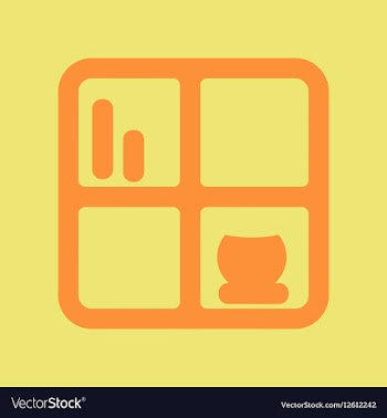 Bookshelf vector image