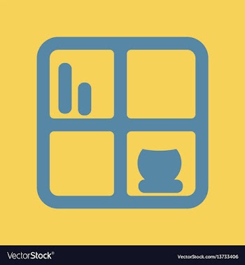 Bookshelf vector image