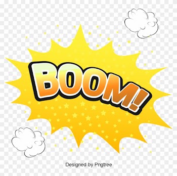 Boom Comic Explosion Vector Cloud, Vector, Cartoon, - Portable Network Graphics